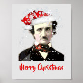 Edgar Allan Poe Christmas Wish Hat Snowflake Poster (Vorne)