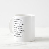 Edgar Allan Poe Coffe Tasse (Vorderseite Links)