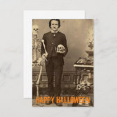 Edgar Allan Poe Creepy Halloween - Anpassbare Kart Dankeskarte (Vorne/Hinten)