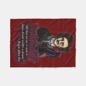 Edgar Allan Poe, Dark Academia Fleecedecke (Vorderseite (Horizontal))