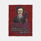 Edgar Allan Poe, Dark Academia Fleecedecke (Vorderseite)