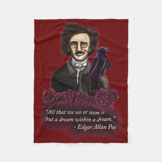 Edgar Allan Poe, Dark Academia Fleecedecke (Vorderseite)