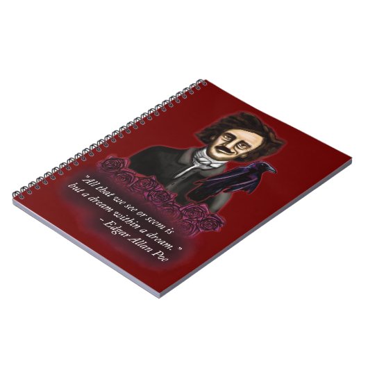 Edgar Allan Poe, Dark Academia Notizblock (Linke Seite)