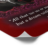 Edgar Allan Poe, Dark Academia Poster (Ecke)