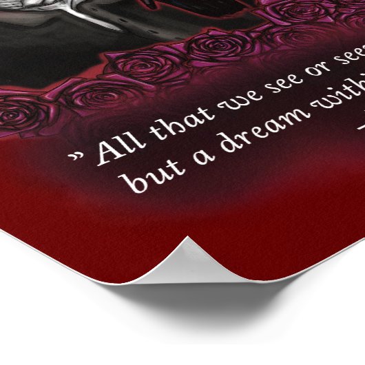 Edgar Allan Poe, Dark Academia Poster (Ecke)