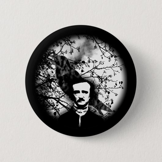 Edgar Allan Poe 'das Raven Button (Vorderseite)