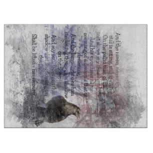 Edgar Allan Poe Der Rabe Halloween-Gedicht Kunst Schneidebrett