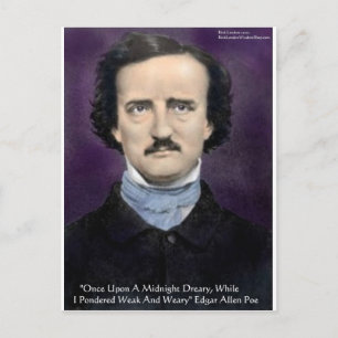 Edgar Allan Poe "Der Rabe" Zitat Geschenke & Karte