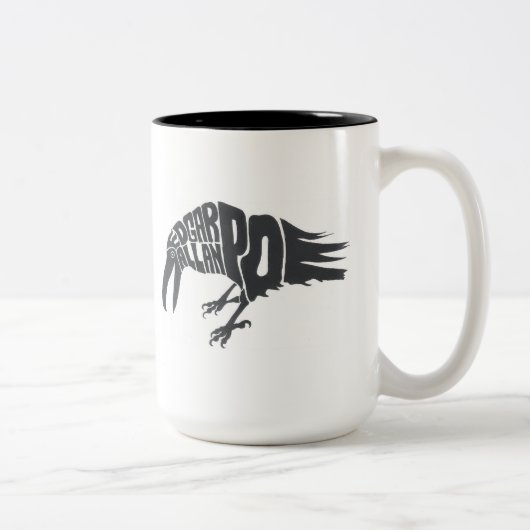 Edgar Allan Poe - der Rabe Zweifarbige Tasse (Rechts)
