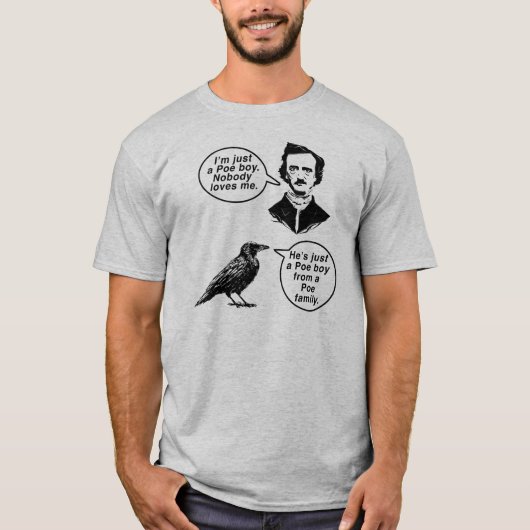 Edgar Allan Poe Er ist nur ein Poe-Junge T-Shirt (Vorderseite)