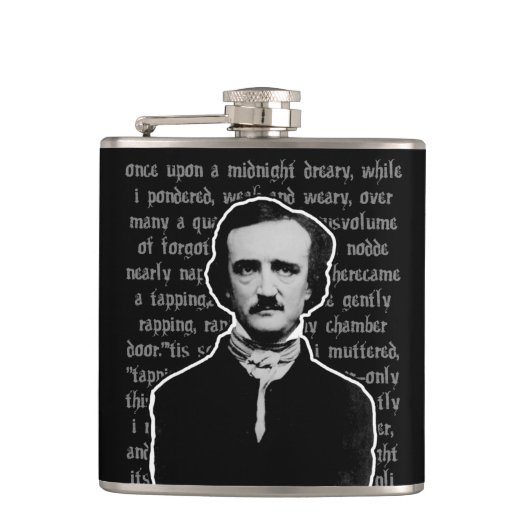 Edgar Allan Poe Flask Flachmann (Vorderseite)