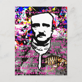 Edgar Allan Poe Flea Moon Lunar Voynich Manuscript Postkarte