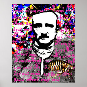 Edgar Allan Poe-Floh-Mond MondVoynich Manuskript Poster