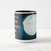 Edgar Allan Poe "für den Mond strahlt nie." Tasse (Zentrum)