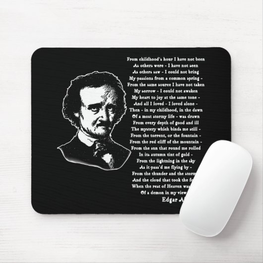 Edgar Allan Poe-Gedicht ALLEIN Mousepad (Mit Mouse)