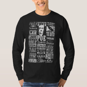Edgar Allan Poe Gedichte Zitate Raven Literatur T-Shirt