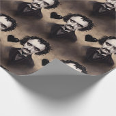 Edgar Allan Poe Goth Valentine's Day Wrappin Paper Geschenkpapier (Ecke)