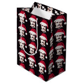 Edgar Allan Poe Goth Weihnachtsgeschenk-Tasche Mittlere Geschenktüte (Rückseite Schrägansicht)