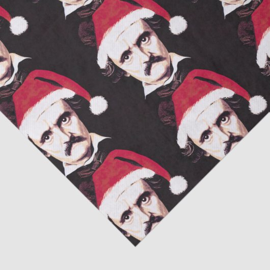 Edgar Allan Poe Goth Weihnachtszettel Seidenpapier (Detail)