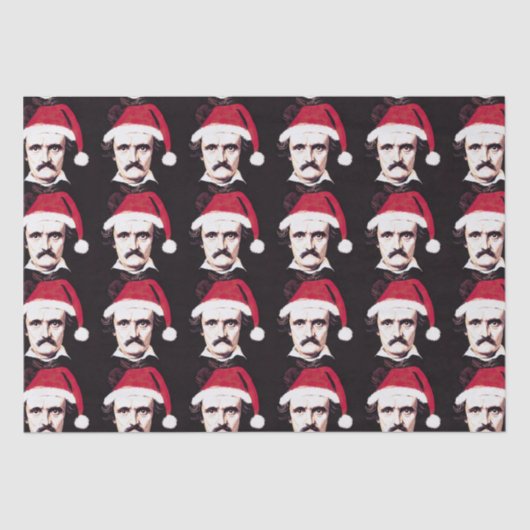 Edgar Allan Poe Goth Weihnachtszettel Seidenpapier (Vorderseite)