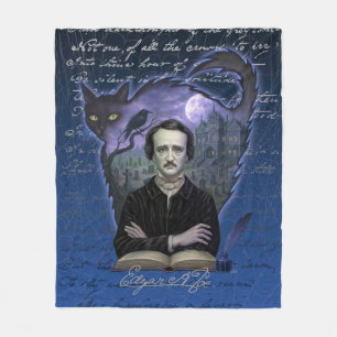 Edgar Allan Poe Gothic-Fleece-Decke – Der Rabe Fleecedecke