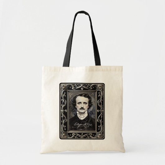 Edgar Allan Poe Gothic Halloween & Samhain Budget Tragetasche (Vorne)