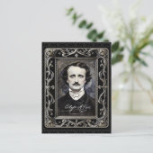 Edgar Allan Poe Gothic Halloween & Samhain Postkarte (Stehend Vorderseite)