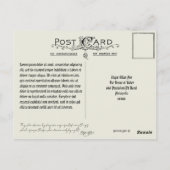 Edgar Allan Poe Gothic Halloween & Samhain Postkarte (Rückseite)