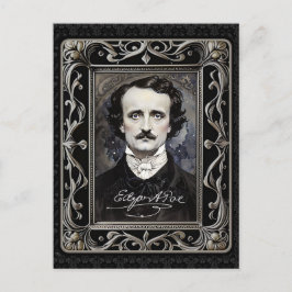 Edgar Allan Poe Gothic Halloween & Samhain Postkarte
