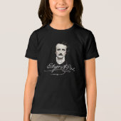 Edgar Allan Poe Gothic Halloween Signature Kids Tri-Blend Shirt (Vorderseite)