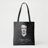 Edgar Allan Poe Gothic Halloween Signature-Tasche Tasche (Vorderseite)