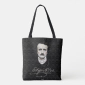 Edgar Allan Poe Gothic Halloween Signature-Tasche Tasche (Rückseite)