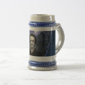 Edgar Allan Poe Gothic Raven Art Bierstein Bierglas (VorderseiteRechts)