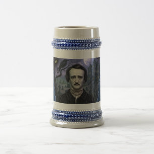 Edgar Allan Poe Gothic Raven Art Bierstein Bierglas