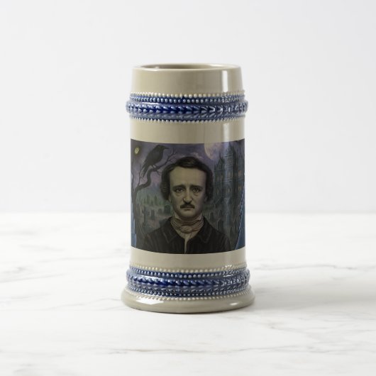 Edgar Allan Poe Gothic Raven Art Bierstein Bierglas (Mittel)
