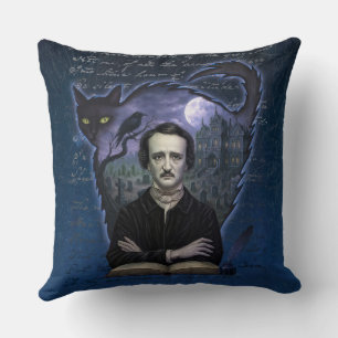 Edgar Allan Poe Gothic Raven Kunst Kissen