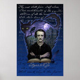 Edgar Allan Poe Gothic Raven Poster Art