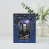 Edgar Allan Poe Gothic Raven Postkarte (Stehend Vorderseite)