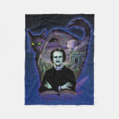 Edgar Allan Poe gotisch Fleecedecke (Vorderseite)