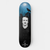 Edgar Allan Poe Graveyard Ravens Gothic Skateboard (Vorderseite)