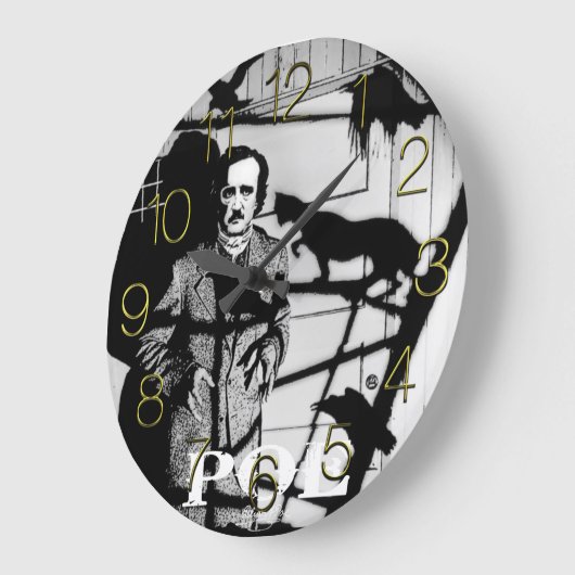 EDGAR ALLAN POE GROßE WANDUHR (Winkel)