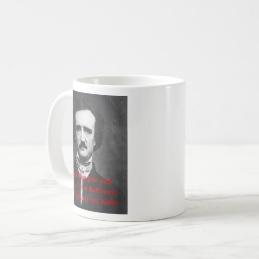 Edgar Allan Poe Haiku-Tasse Kaffeetasse (Vorderseite Links)
