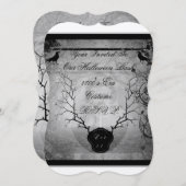 Edgar Allan Poe Halloween-Party Einladung (Vorne/Hinten)