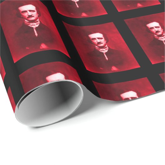 Edgar Allan Poe in Red Geschenkpapier (Rolleneckpunkt)