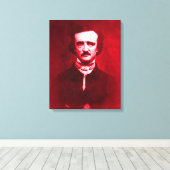 Edgar Allan Poe in Red Leinwanddruck (Insitu (Holzboden))
