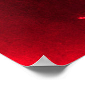 Edgar Allan Poe in Rot Poster (Ecke)