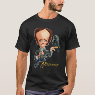 Edgar Allan Poe Karikatur Halloween Easy Costume T-Shirt