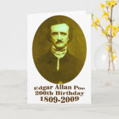 Edgar Allan Poe Karte (Gelbe Blume)