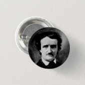 Edgar Allan Poe-Knopf Button (Vorne & Hinten)