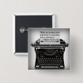 Edgar Allan Poe-Knopf Button (Vorne & Hinten)